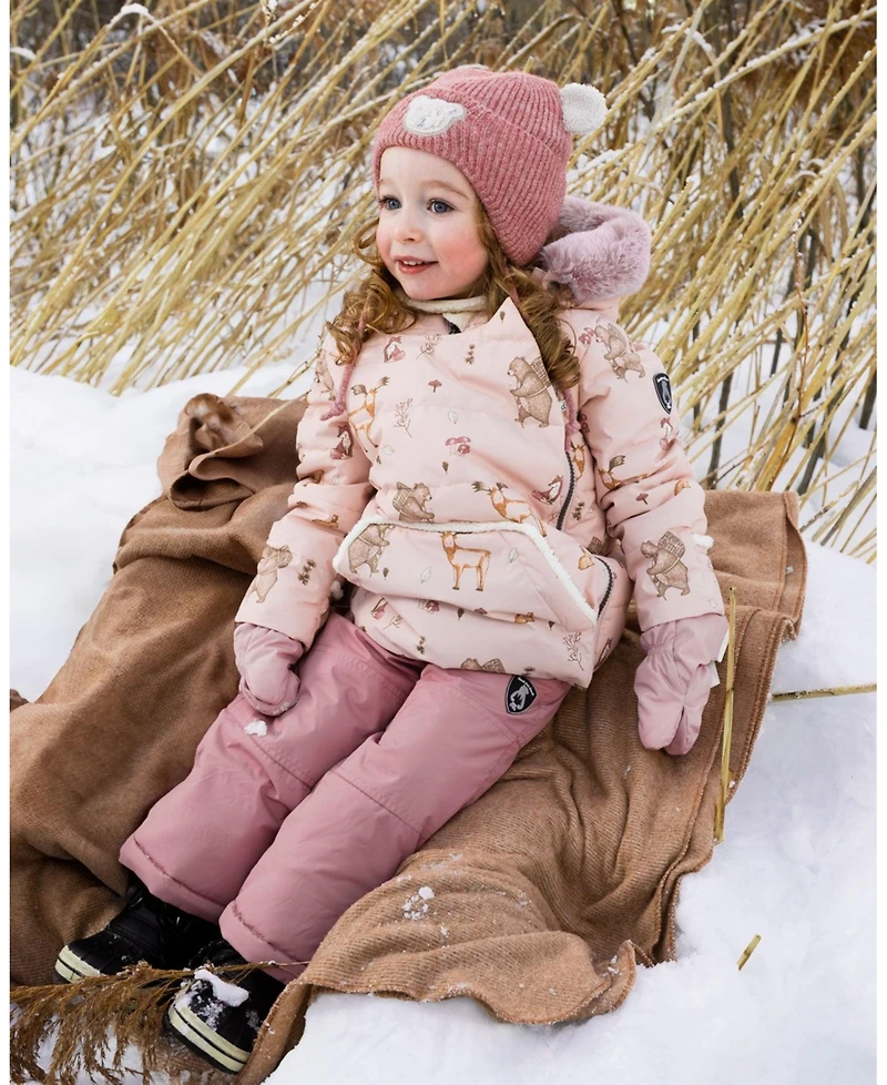 Deux par Baby Girls Two-Piece Snug Snowsuit Dusty Pink - Baby|Toddler