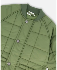 Deux par Toddler Boys Quilted Mid-Season Jacket Khaki - Toddler|Child