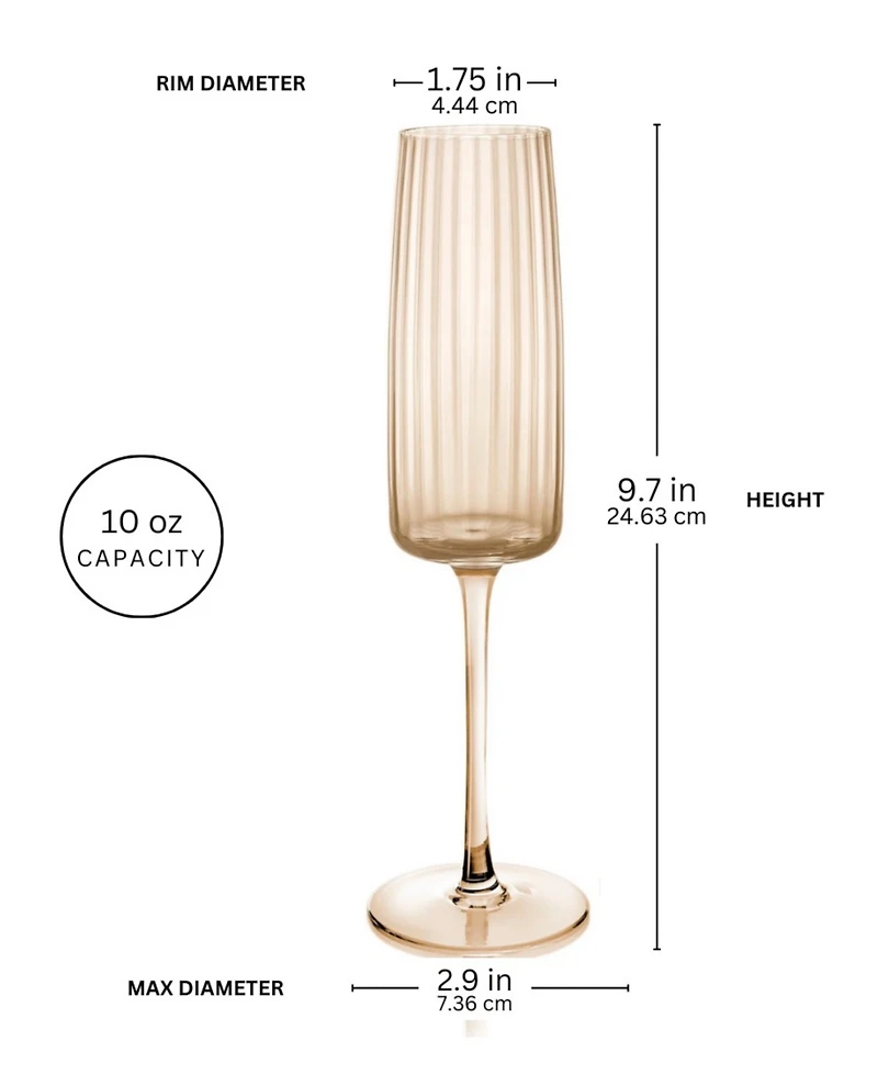 Qualia Glass Modern Flute Glasses