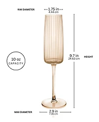 Qualia Glass Modern Flute Glasses