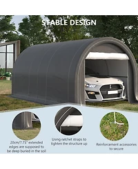 Outsunny 10' x 16' Carport Storage Tent Anti-uv Pe Portable Garage,