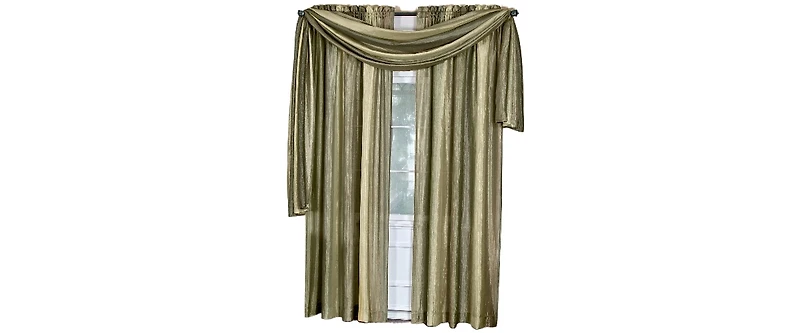 GoodGram Ombre Crushed Satin Sheer Single Window Curtains & Valances - 50 in. W x L