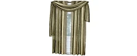 GoodGram Ombre Crushed Satin Sheer Single Window Curtains & Valances - 50 in. W x L