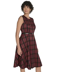 Tommy Hilfiger Women's Sleeveless Plaid Pattern Dress
