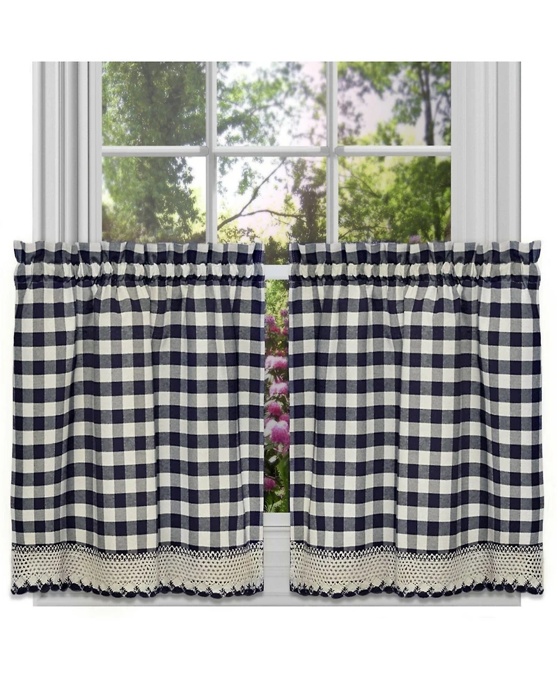GoodGram Buffalo Check Gingham Custom Window Curtain Treatments