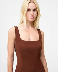 French Connection Women's Square-Neck Pleated Mini Dress