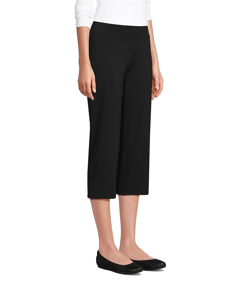 Lands' End Women's Petite Starfish Mid Rise Pull On Crop Pants