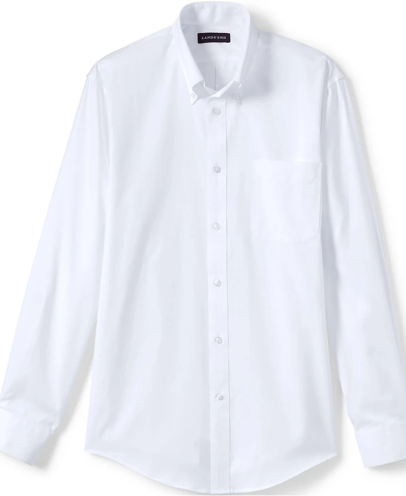 Lands' End Men's Long Sleeve No Iron Pinpoint Dress Shirt