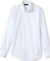 Lands' End Men's Long Sleeve No Iron Pinpoint Dress Shirt