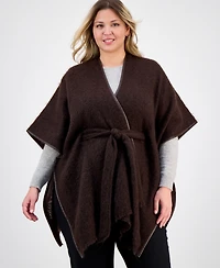 I.n.c. International Concepts Cozy Belted Ruana Topper, Macy's Exclusive