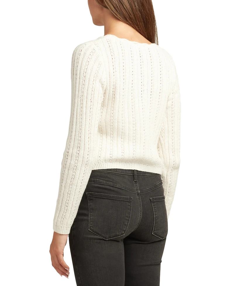 Bcx Juniors Tie-Front Long-Sleeve Cardigan Sweater