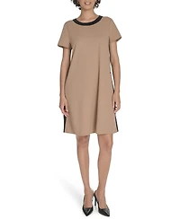 Tommy Hilfiger Women's Short-Sleeve Scuba Crepe Shift Dress
