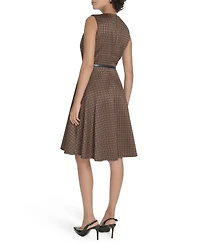 Tommy Hilfiger Women's Sleeveless Houndstooth Dress