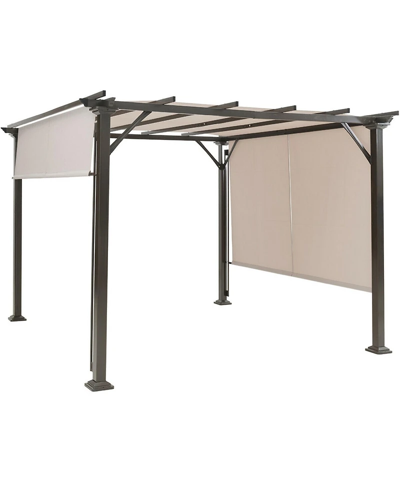 Gymax 10' X 10' Pergola Kit Metal Frame Gazebo &Canopy Cover Patio Furniture Shelter