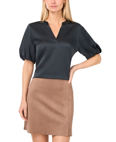 Vince Camuto Women's V-Neck Puff-Sleeve Top