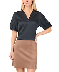 Vince Camuto Women's V-Neck Puff-Sleeve Top