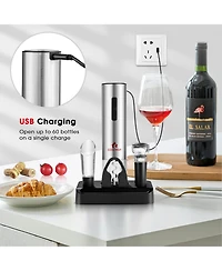 6 in 1Electric Wine Bottle Opener Set Rechargeable Cordless Corkscrew Opener Set