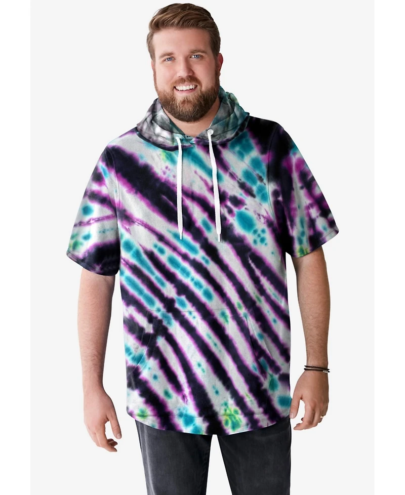 Liberty Blues by KingSize Men's Big & Tall Short-Sleeve Hoodie