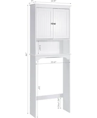 Vanirror Spirich Over-The-Bathroom Storage Cabinet Organizer for Bathroom, White