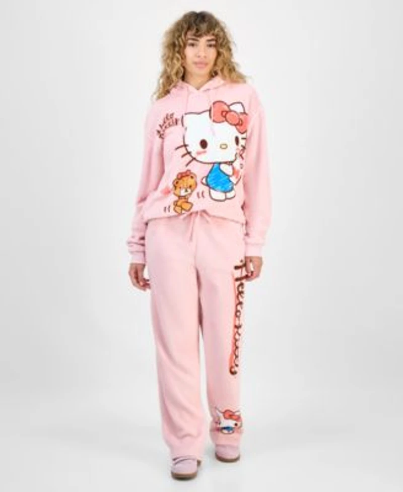 Hybrid Apparel Juniors Hello Kitty Graphic Hoodie Sweatpants