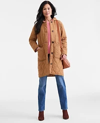 Style & Co Women's Quilted Hooded Jacket, Macy's Exclusive