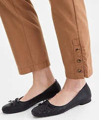 Style & Co Women's High-Rise Button-Hem Straight-Leg Pants, Macy's Exclusive