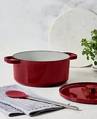 The Cellar Enameled Cast Iron 6-Qt, Dutch Oven Bordeaux, Macy's Exclusive