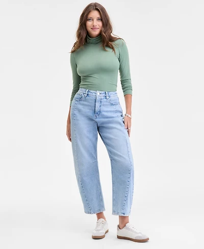 On 34th Women's Cropped High-Rise Barrel-Leg Jeans, Macy's Exclusive