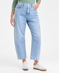 On 34th Women's Cropped High-Rise Barrel-Leg Jeans, Macy's Exclusive