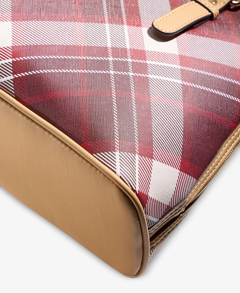 Giani Bernini Plaid Dome Satchel Bag, Macy's Exclusive