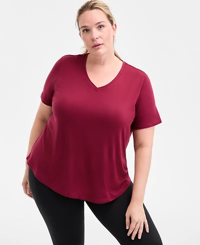 Id Ideology Plus Solid Essentials Active Tee, Created for Macy's