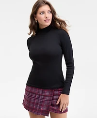 On 34th Women's Mock Neck Micro-Rib Top, Macy's Exclusive