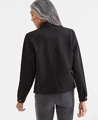 Style & Co Women's Faux-Suede Button-Front Jacket, Macy's Exclusive
