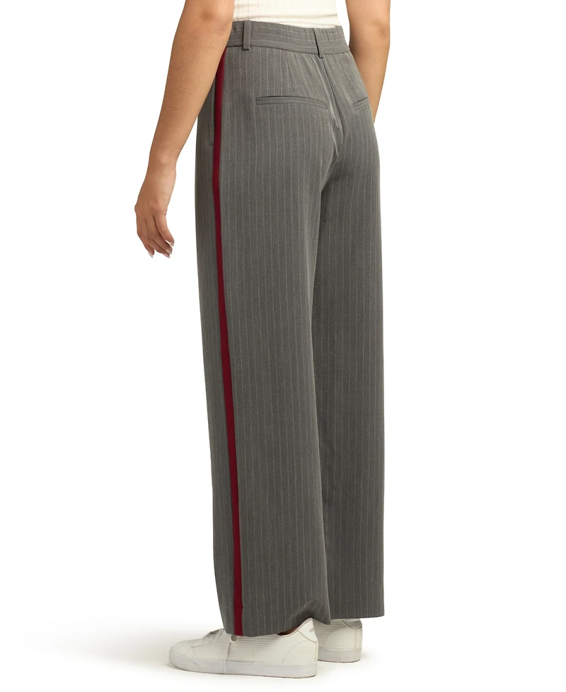 Bcx Juniors High-Rise Pinstripe Wide-Leg Pants