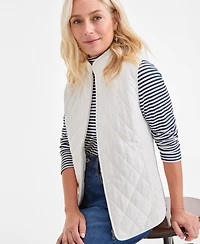 Style & Co Women's Quilted Mock-Neck Vest, Created for Macy's