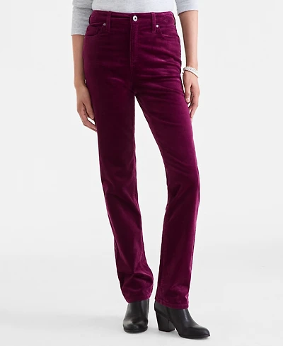 Style & Co Women's High-Rise Straight-Leg Corduroy Pants, Created for Macy's