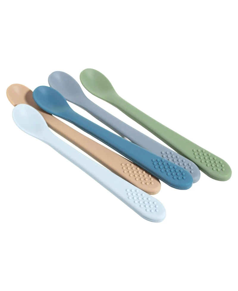 Sperric Toddler Spoons Spoons First Stage - Silicone Spoon For Self Feeding - First Stage Feeding Spoon Set Gum Friendly - Bpa Free