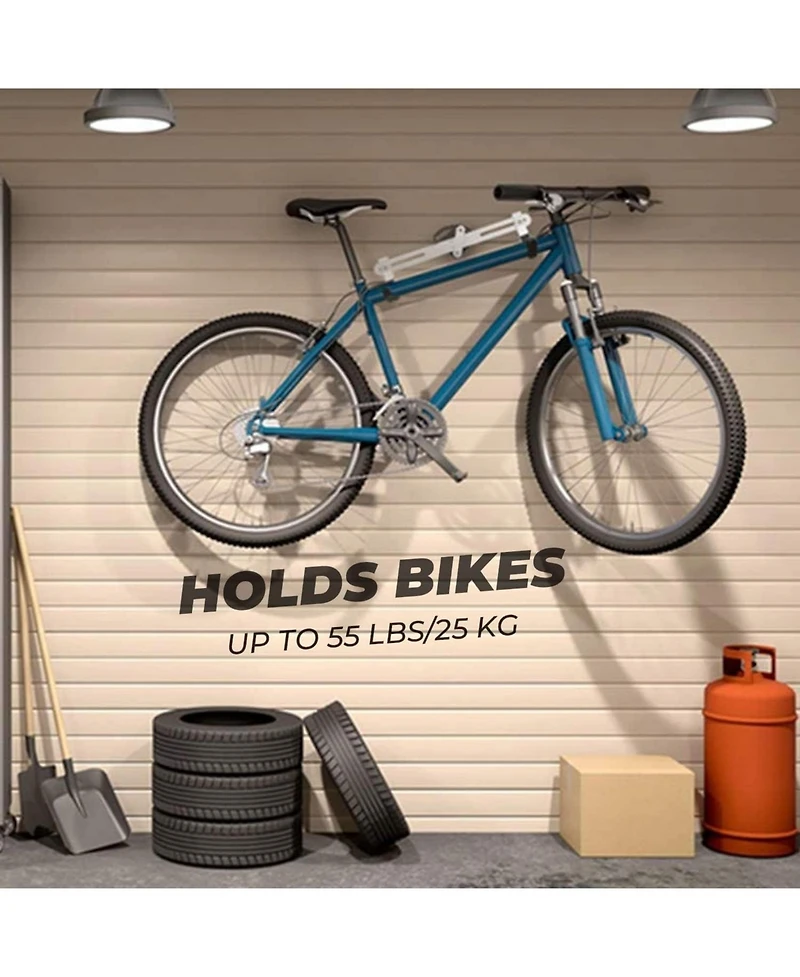 Bike Wall Mount, Adjustable Horizontal Indoor Storage Rack