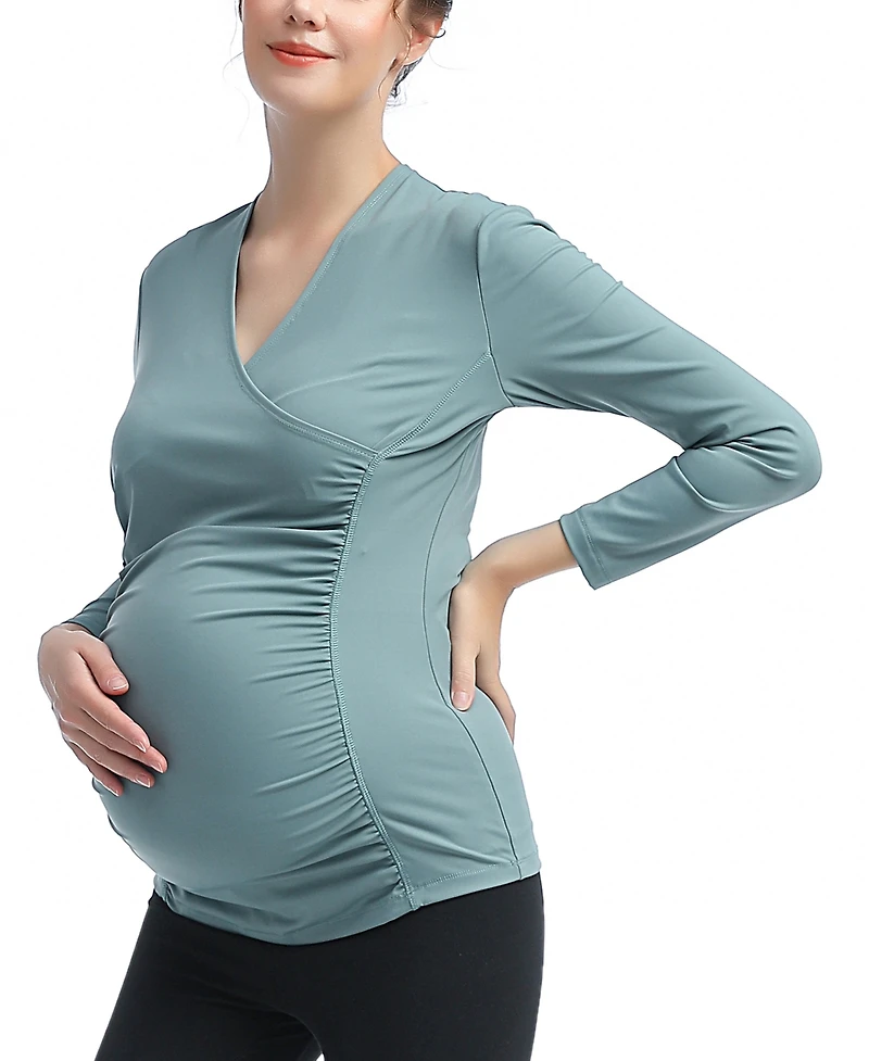 kimi + kai Women's Maternity Essential Nursing Active Top
