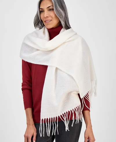 Style & Co Women's Solid Patchwork Weave Wrap, Macy's Exclusive