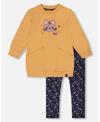 Deux par Baby Girl Tunic and Leggings Set Golden Brown