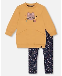 Deux par Baby Girl Tunic and Leggings Set Golden Brown