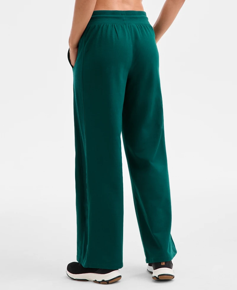 Id Ideology Women's Relaxed High-Rise Flare-Leg Fleece Pants, Macy's Exclusive