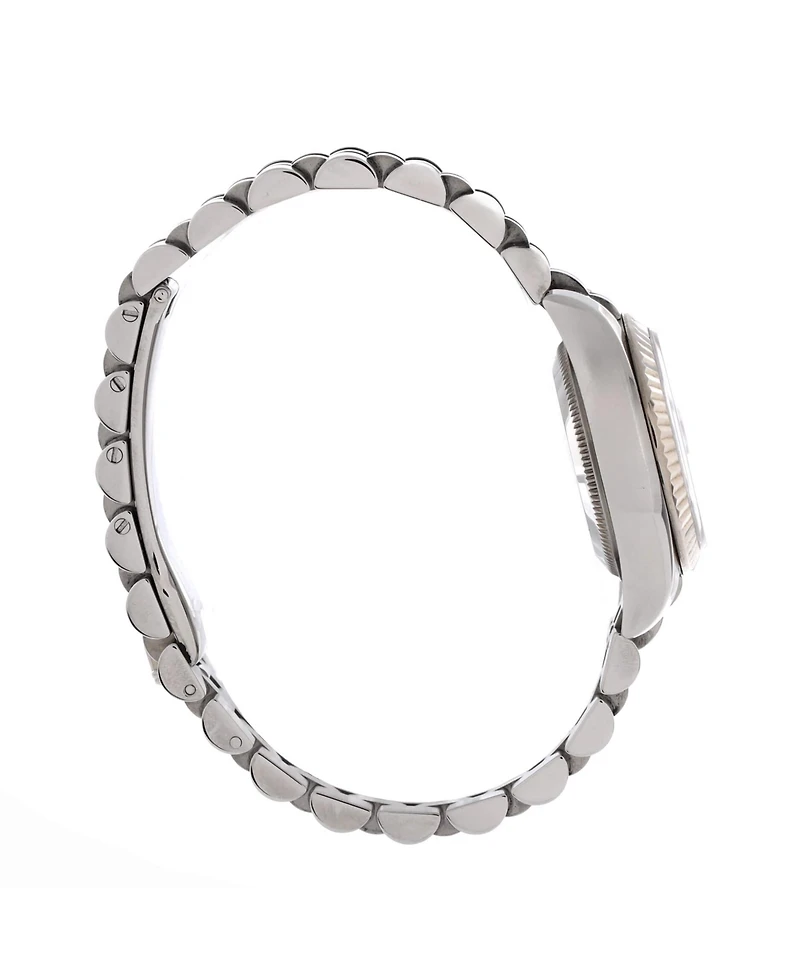 Pre-Owned Rolex Oyster Perpetual Datejust Automatic Watch in Stainless Steel and White Gold with Diamond Markers 26mm