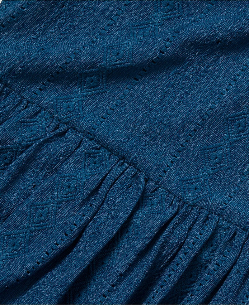 Lands' End Girls Lace Short Sleeve Dress