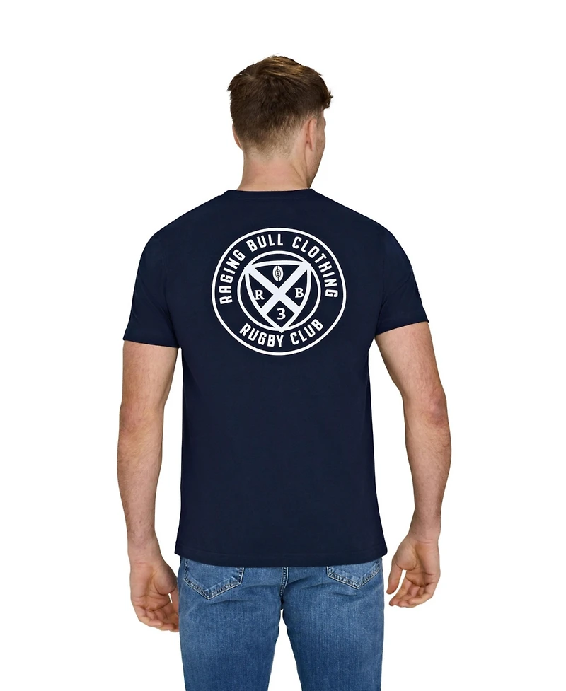 Raging Bull Big & Tall Rugby Club Back Print T-Shirt
