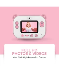 myFirst Insta 2 () Kids Instant Print Camera, 12MP Photos, 1080P Video, Front & Selfie Lens, microSD Card & Neck Lanyard, Travel Camera