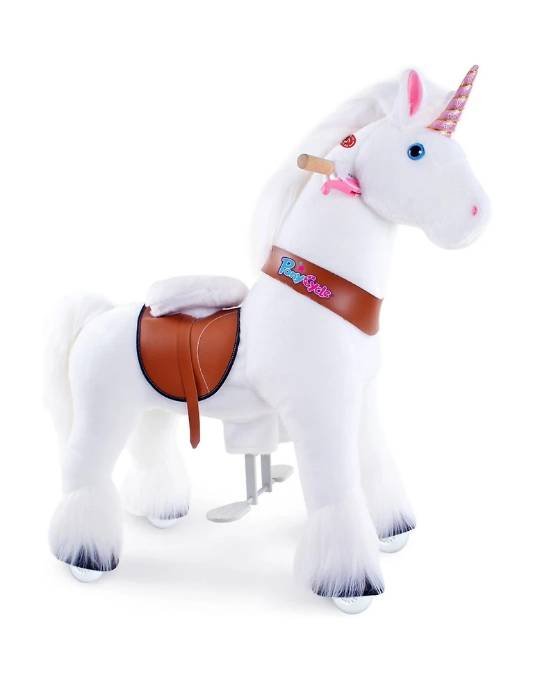 PonyCycle Ride-on Unicorn White Model U Size 4 for 4-7 Years
