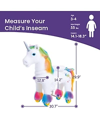 PonyCycle Ride-on Unicorn Rainbow Model X Size for -4 Years