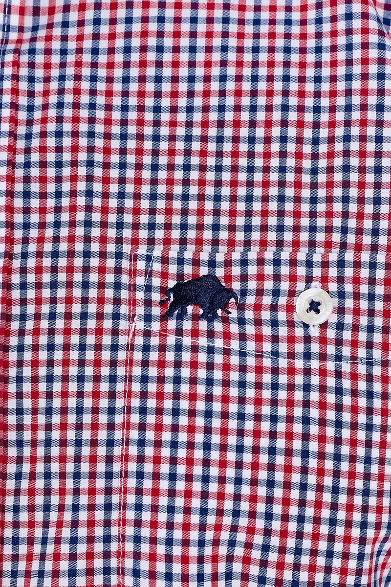 Raging Bull Big & Tall Short Sleeve Graph Check Poplin Shirt